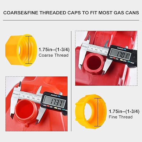 Gas Can Spout Replacement, Gas Can Nozzle,(6 Kit-Yellow) suitable for most 1/2/5/10 gal oil cans. Durable