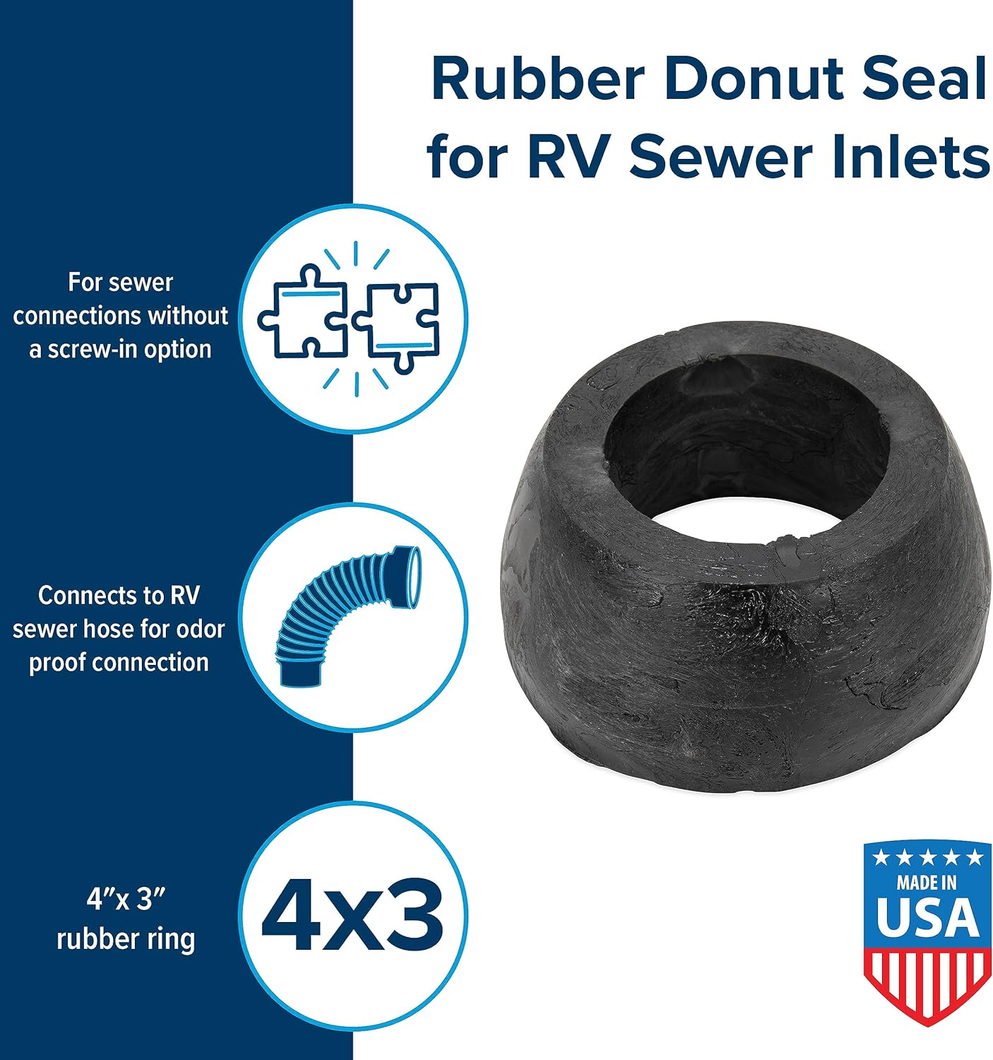 Camco 39312 Sewer Hose Seal - 4" x 3"