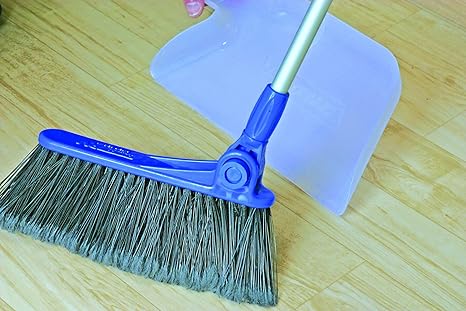 Camco Broom and Dustpan for RVs, Adjustable from 24 to 52 Inches (43623-A)